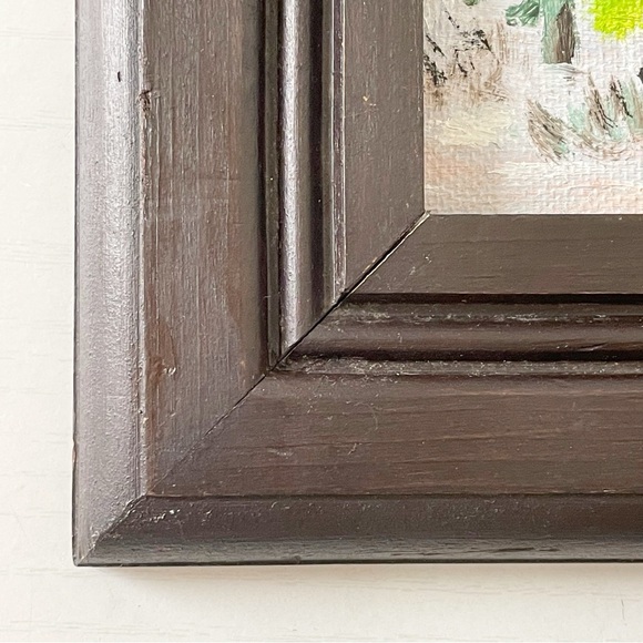 80s hand painted winter scene by Nina Shaw artwork - Picture 5 of 8